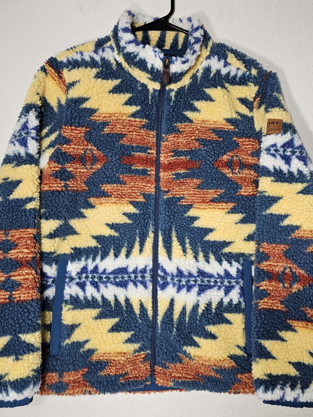 Ariat X Pendleton Fleece Jacket Womens Medium Blue Southwest Sherpa Full Zip